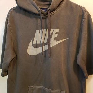 Mens Nike Athletic Hooded SS Sleeve Work Cut Shirt